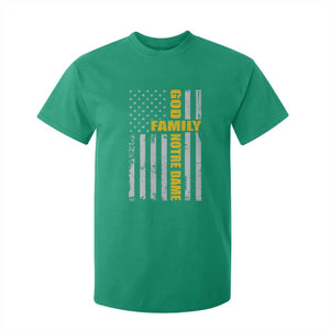 God Family Notre Dame T Shirt For Kid Irish Patriotic American Flag TS11 Irish Green Print Your Wear