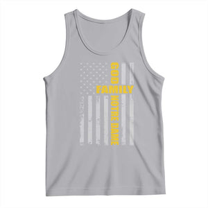 God Family Notre Dame Tank Top Irish Patriotic American Flag TS11 Athletic Heather Print Your Wear