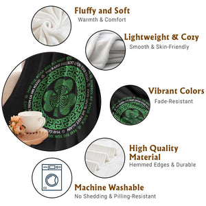 Irish Blessing May The Road Rise To Meet You Throw Blanket Celtic Knot Shamrock TS11 Print Your Wear