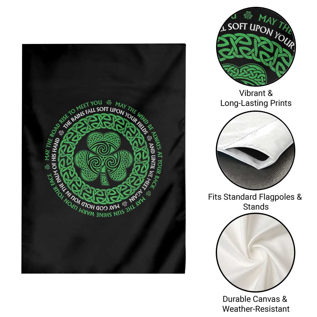 Irish Blessing May The Road Rise To Meet You Garden Flag Celtic Knot Shamrock TS11 Print Your Wear