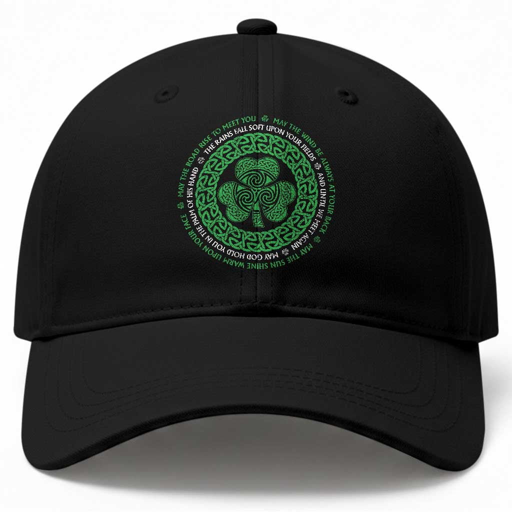 Irish Blessing May The Road Rise To Meet You Baseball Cap Celtic Knot Shamrock TS11 Print Your Wear