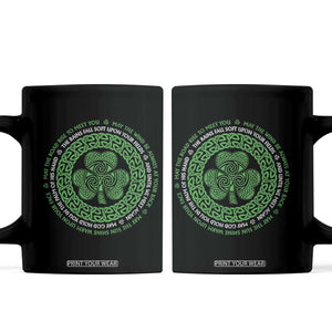 Irish Blessing May The Road Rise To Meet You Coffee Mug Celtic Knot Shamrock TS11 Black Print Your Wear
