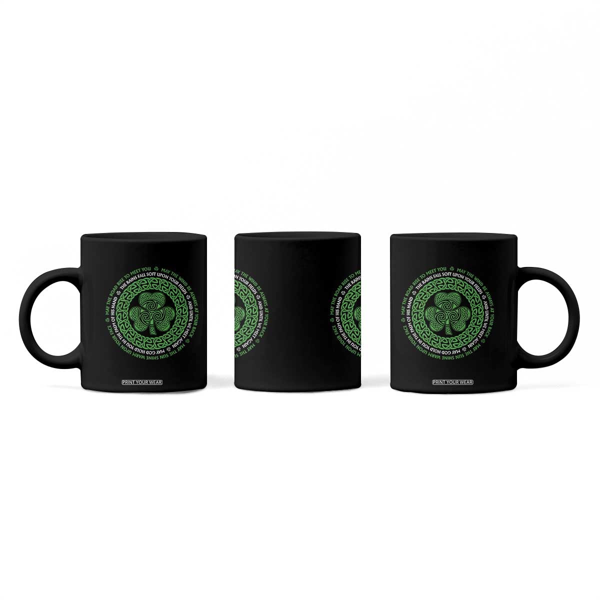 Irish Blessing May The Road Rise To Meet You Coffee Mug Celtic Knot Shamrock TS11 Print Your Wear