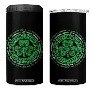 Irish Blessing May The Road Rise To Meet You 4 in 1 Can Cooler Tumbler Celtic Knot Shamrock TS11 One Size: 16 oz Black Print Your Wear
