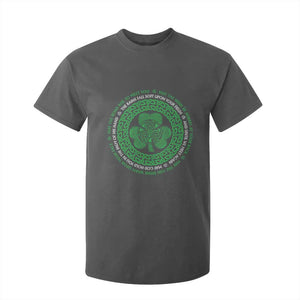 Irish Blessing May The Road Rise To Meet You T Shirt For Kid Celtic Knot Shamrock TS11 Dark Heather Print Your Wear