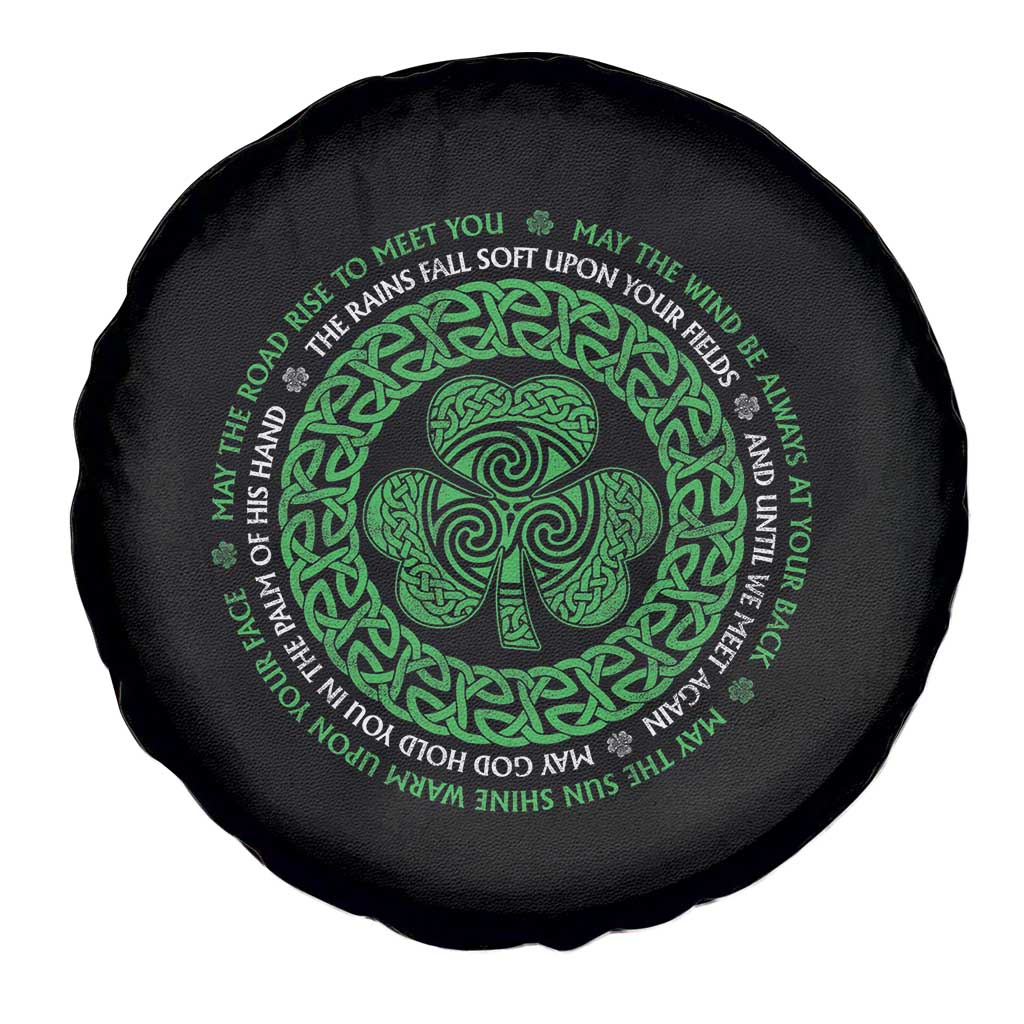 Irish Blessing May The Road Rise To Meet You Spare Tire Cover Celtic Knot Shamrock TS11 Print Your Wear