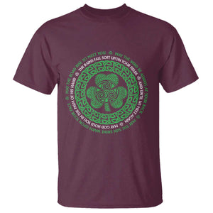 Irish Blessing May The Road Rise To Meet You T Shirt Celtic Knot Shamrock TS11 Maroon Print Your Wear