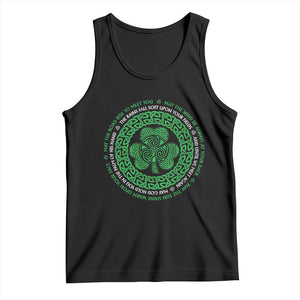 Irish Blessing May The Road Rise To Meet You Tank Top Celtic Knot Shamrock TS11 Black Print Your Wear