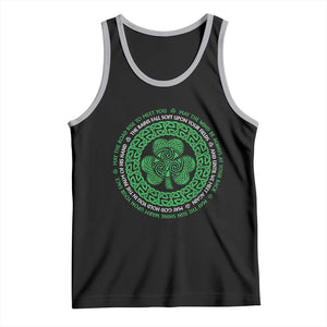 Irish Blessing May The Road Rise To Meet You Tank Top Celtic Knot Shamrock TS11 Black Athletic Heather Print Your Wear