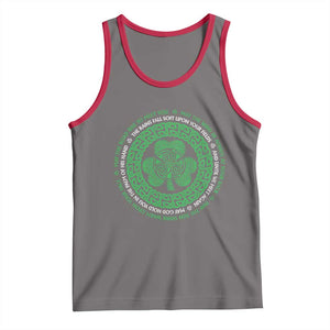 Irish Blessing May The Road Rise To Meet You Tank Top Celtic Knot Shamrock TS11 Deep Heather Red Print Your Wear