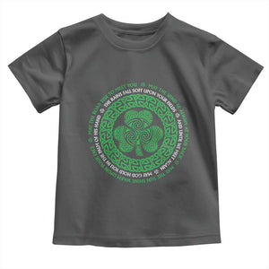 Irish Blessing May The Road Rise To Meet You Toddler T Shirt Celtic Knot Shamrock TS11 Dark Heather Print Your Wear