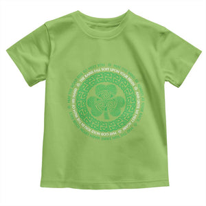 Irish Blessing May The Road Rise To Meet You Toddler T Shirt Celtic Knot Shamrock TS11 Lime Print Your Wear