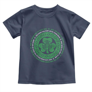 Irish Blessing May The Road Rise To Meet You Toddler T Shirt Celtic Knot Shamrock TS11 Navy Print Your Wear