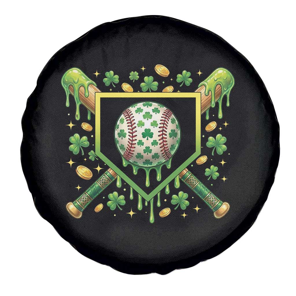 St Patricks Day Baseball Ice Cream Drip Home Plate Spare Tire Cover TS11 Print Your Wear