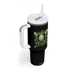 St Patricks Day Baseball Ice Cream Drip Home Plate Tumbler With Handle TS11 Print Your Wear