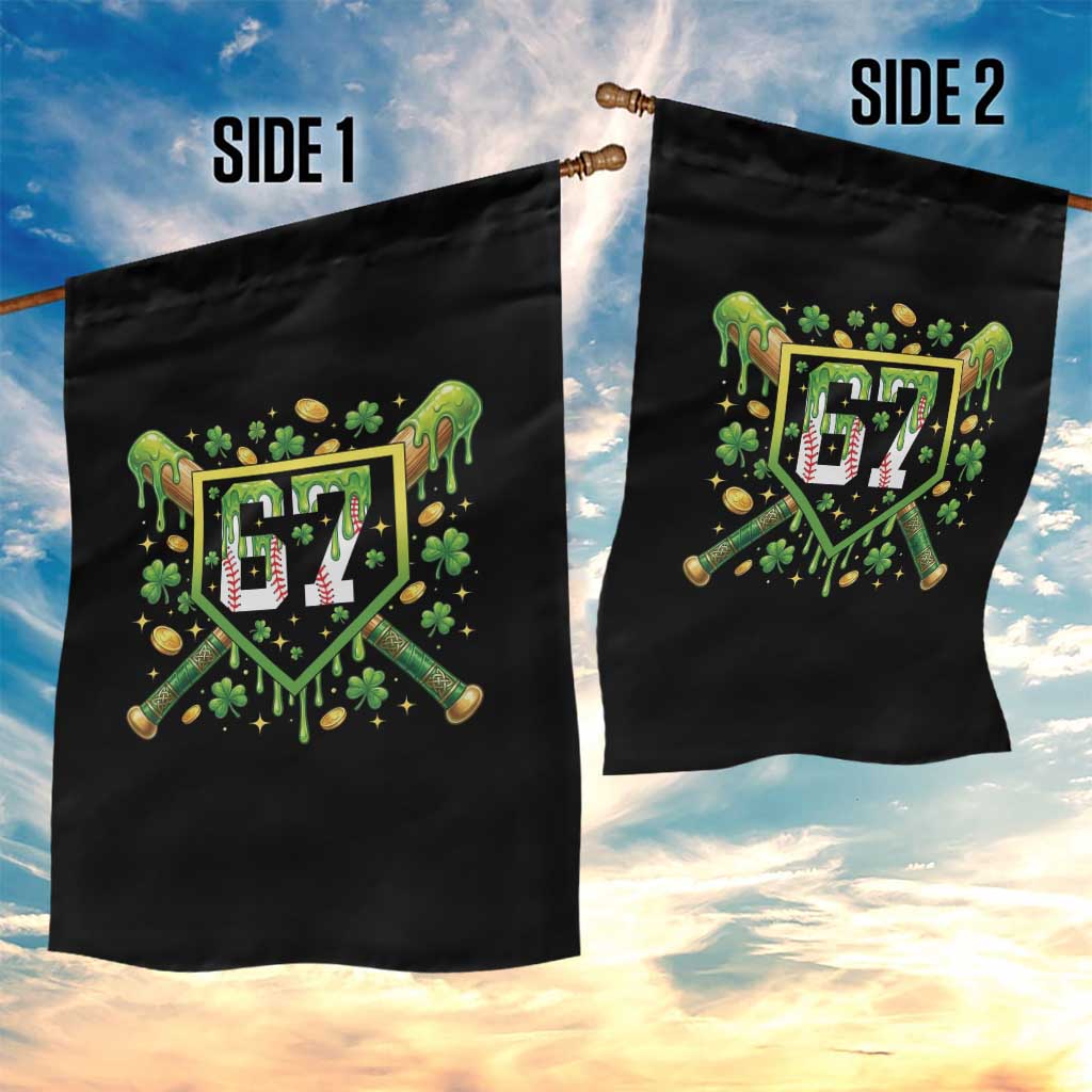 Funny St Patricks Day 67 Six Seven Baseball Ice Cream Drip Garden Flag TS11 Print Your Wear
