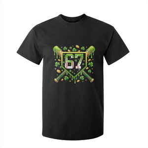 Funny St Patricks Day 67 Six Seven Baseball Ice Cream Drip T Shirt For Kid TS11 Black Print Your Wear