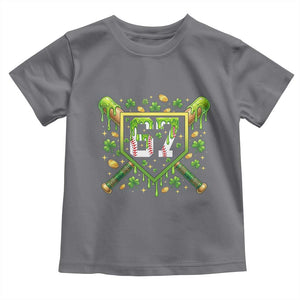 Funny St Patricks Day 67 Six Seven Baseball Ice Cream Drip Toddler T Shirt TS11 Charcoal Print Your Wear