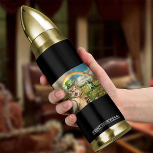 St Patricks Day Cat Selfie with Leprechaun Bullet Tumbler TS11 Print Your Wear