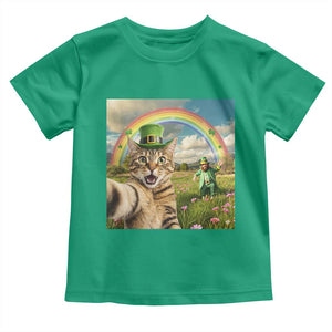 St Patricks Day Cat Selfie with Leprechaun Toddler T Shirt TS11 Irish Green Print Your Wear