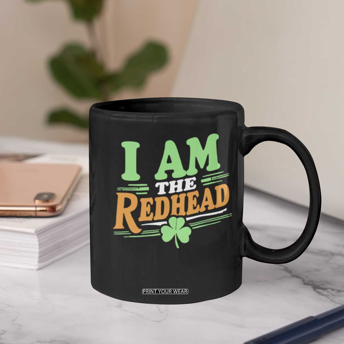 Funny St Patrick's Day I Am The Redhead Coffee Mug Shamrock TS11 Print Your Wear