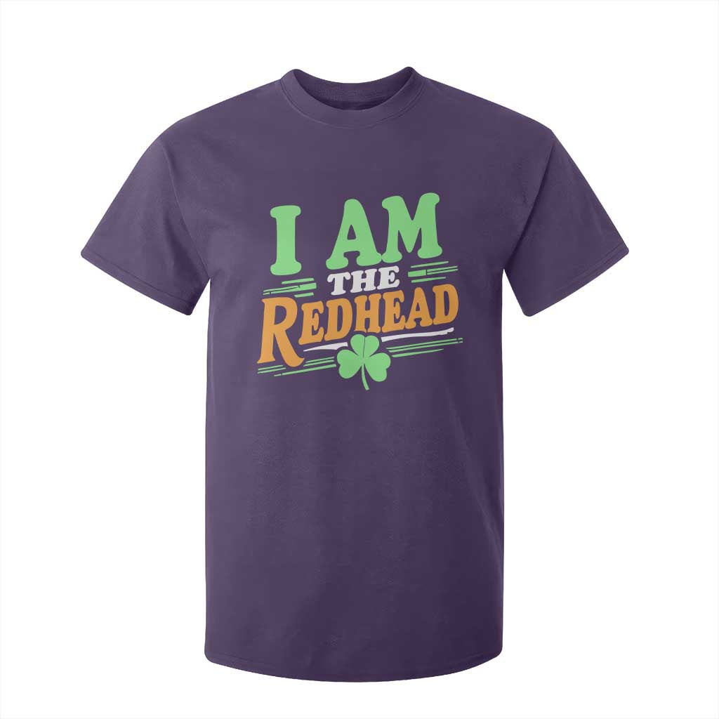 Funny St Patrick's Day I Am The Redhead T Shirt For Kid Shamrock TS11 Purple Print Your Wear