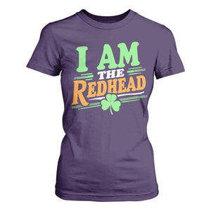 Funny St Patrick's Day I Am The Redhead T Shirt For Women Shamrock TS11 Purple Print Your Wear