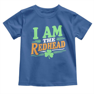 Funny St Patrick's Day I Am The Redhead Toddler T Shirt Shamrock TS11 Royal Blue Print Your Wear