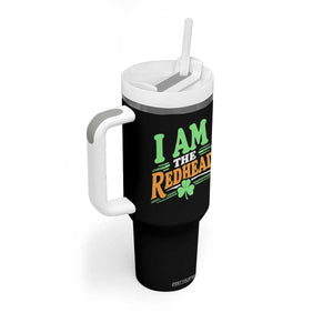 Funny St Patrick's Day I Am The Redhead Tumbler With Handle Shamrock TS11 Print Your Wear