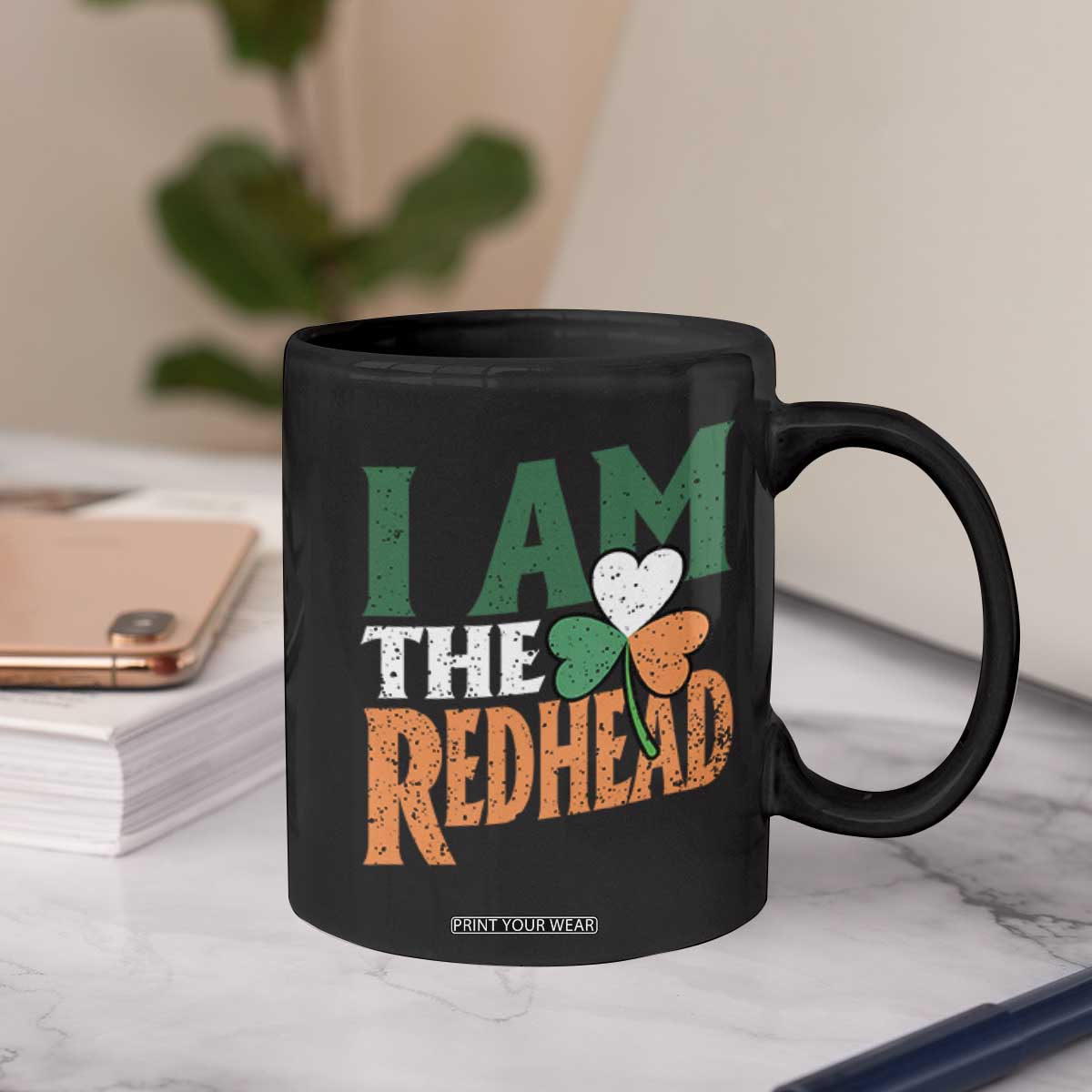 Funny Irish St Patrick's Day I Am The Redhead Coffee Mug Ireland Flag Shamrock TS11 Print Your Wear