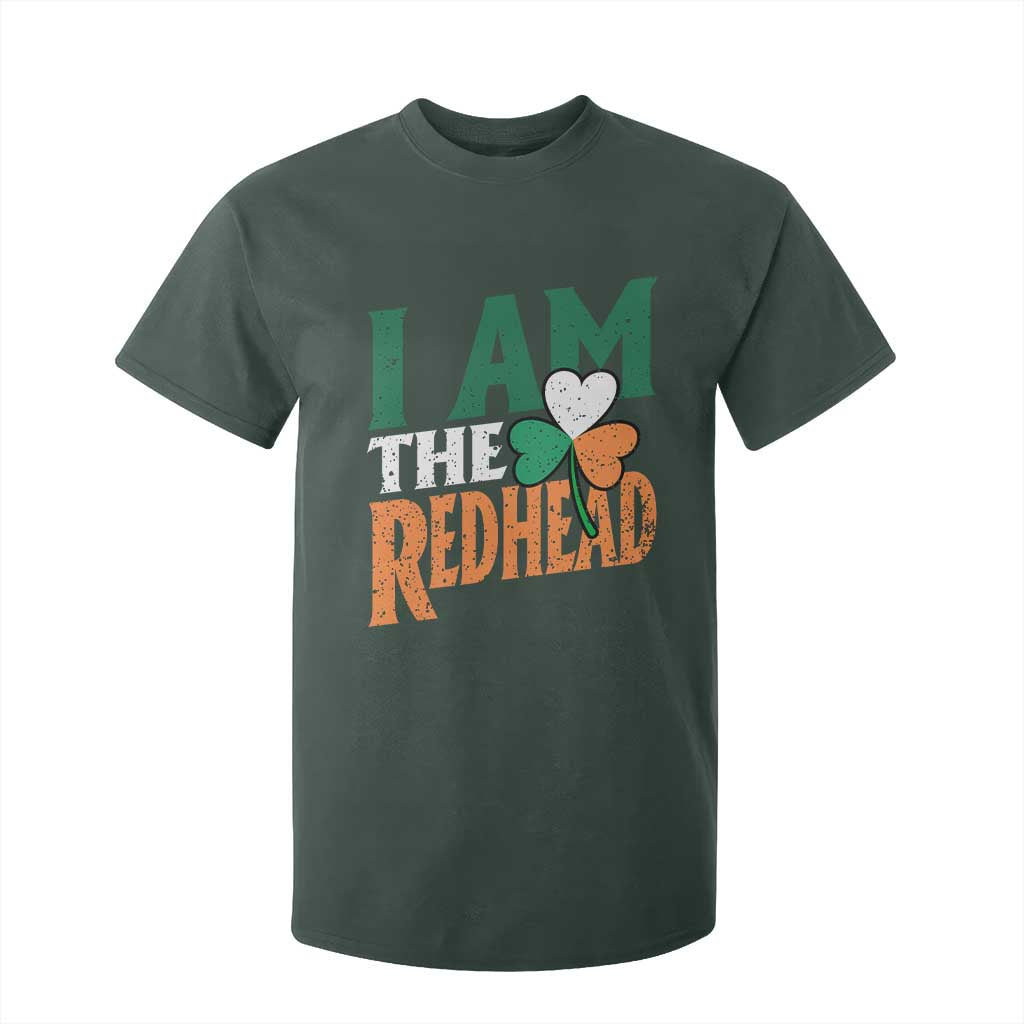 Funny Irish St Patrick's Day I Am The Redhead T Shirt For Kid Ireland Flag Shamrock TS11 Dark Forest Green Print Your Wear