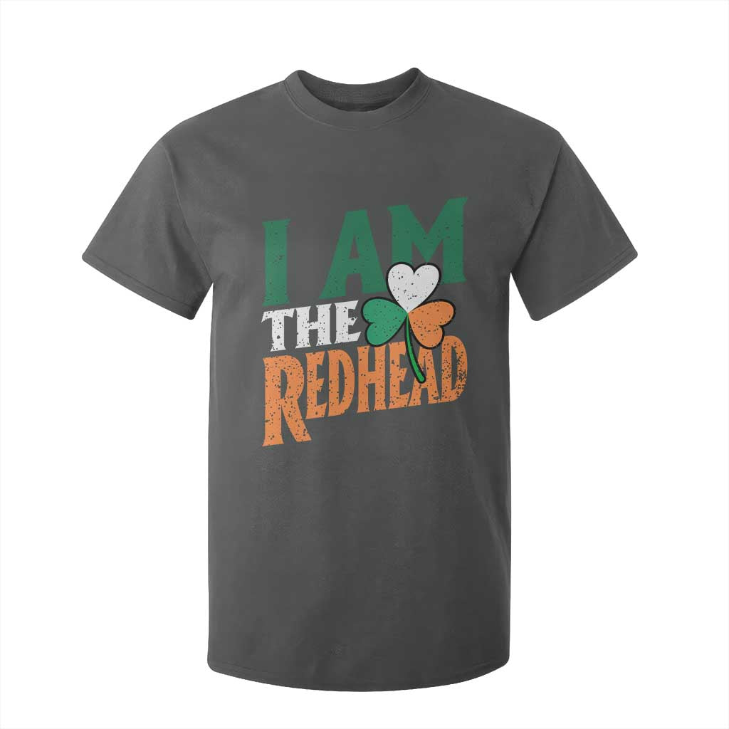 Funny Irish St Patrick's Day I Am The Redhead T Shirt For Kid Ireland Flag Shamrock TS11 Dark Heather Print Your Wear