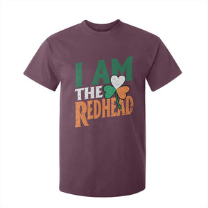 Funny Irish St Patrick's Day I Am The Redhead T Shirt For Kid Ireland Flag Shamrock TS11 Maroon Print Your Wear