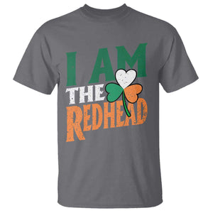 Funny Irish St Patrick's Day I Am The Redhead T Shirt Ireland Flag Shamrock TS11 Charcoal Print Your Wear