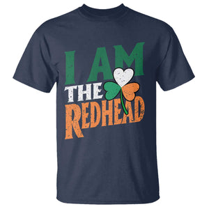 Funny Irish St Patrick's Day I Am The Redhead T Shirt Ireland Flag Shamrock TS11 Navy Print Your Wear