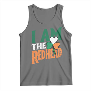 Funny Irish St Patrick's Day I Am The Redhead Tank Top Ireland Flag Shamrock TS11 Black Heather Print Your Wear