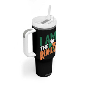Funny Irish St Patrick's Day I Am The Redhead Tumbler With Handle Ireland Flag Shamrock TS11 Print Your Wear