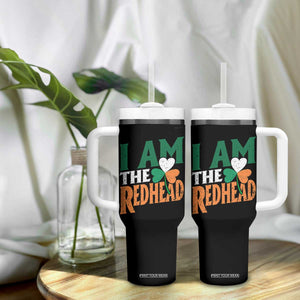 Funny Irish St Patrick's Day I Am The Redhead Tumbler With Handle Ireland Flag Shamrock TS11 Print Your Wear