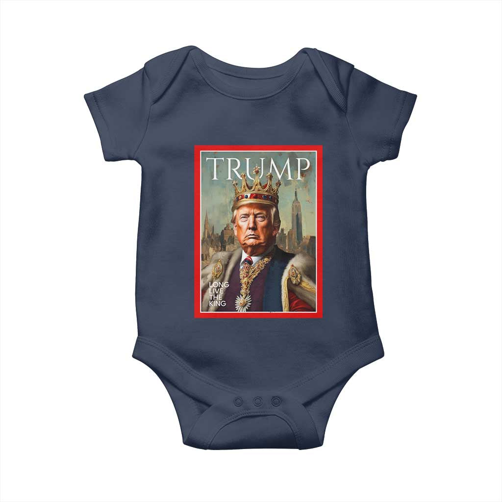 Trump Long Live The King Baby Onesie American Patriotic TS11 Navy Print Your Wear