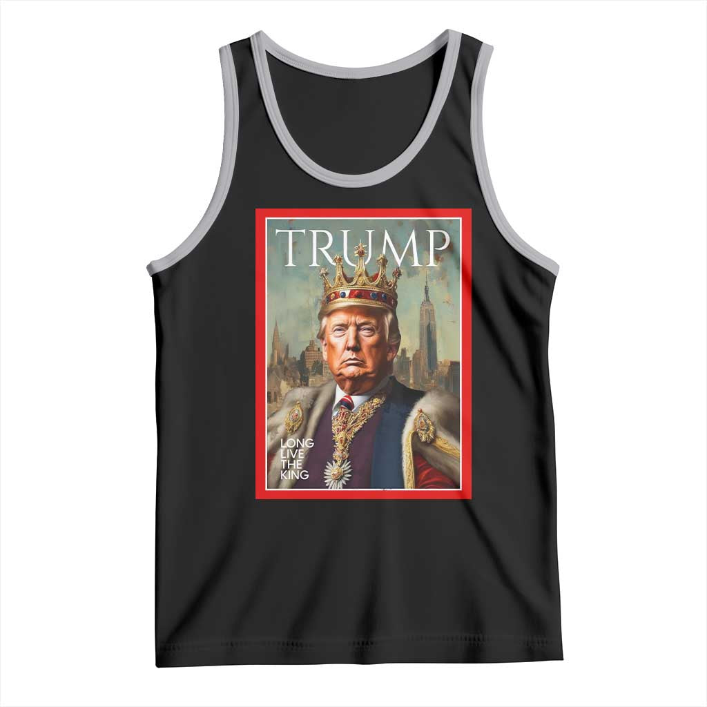 Trump Long Live The King Tank Top American Patriotic TS11 Black Athletic Heather Print Your Wear
