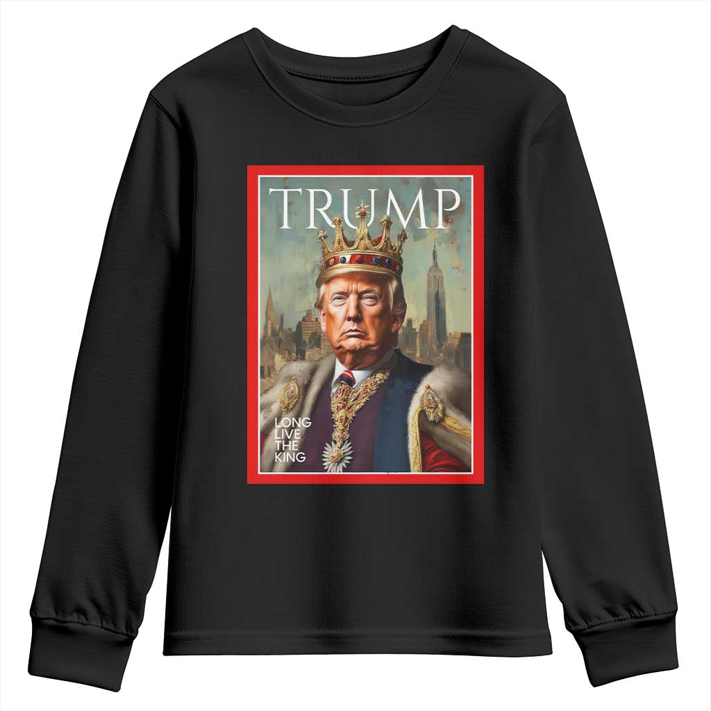 Trump Long Live The King Youth Sweatshirt American Patriotic TS11 Black Print Your Wear