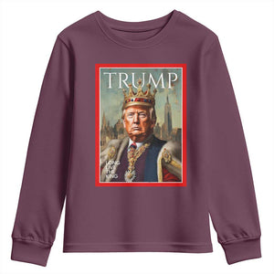 Trump Long Live The King Youth Sweatshirt American Patriotic TS11 Maroon Print Your Wear