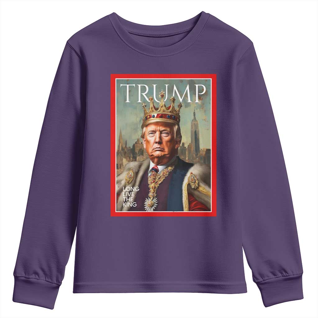 Trump Long Live The King Youth Sweatshirt American Patriotic TS11 Purple Print Your Wear