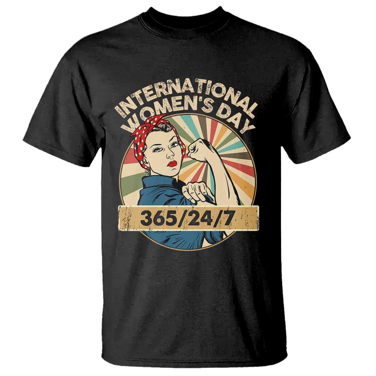 International Women's Day IWD 8 March 2025 T Shirt TS11 Black Print Your Wear