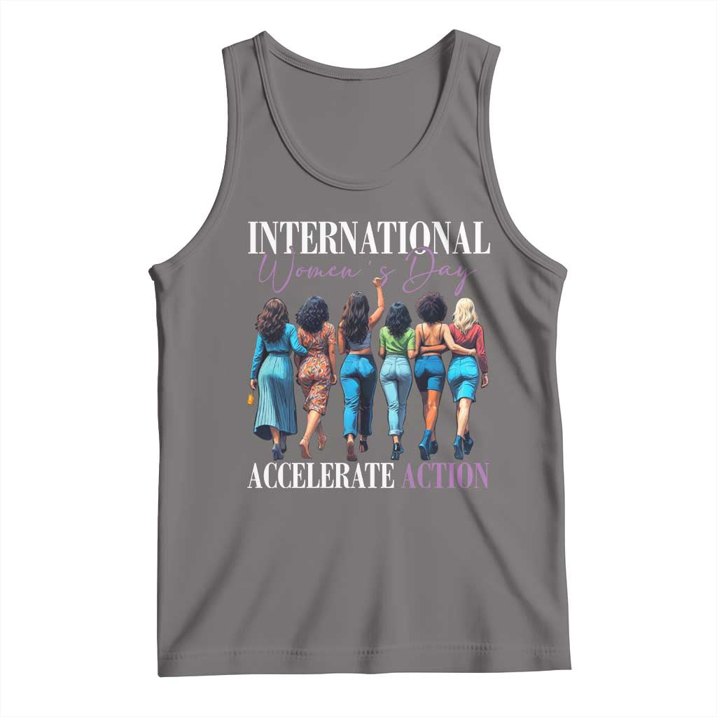 International Women's Day 2025 Tank Top Accelerate Action 8 March IWD TS11 Deep Heather Print Your Wear