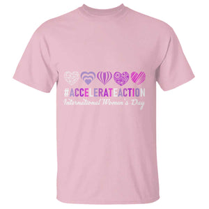 International Women's Day 2025 T Shirt Accelerate Action IWD 8 March TS11 Light Pink Print Your Wear