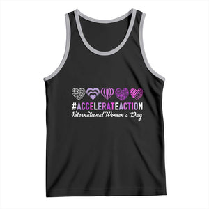 International Women's Day 2025 Tank Top Accelerate Action IWD 8 March TS11 Black Athletic Heather Print Your Wear