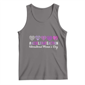 International Women's Day 2025 Tank Top Accelerate Action IWD 8 March TS11 Deep Heather Print Your Wear