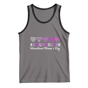 International Women's Day 2025 Tank Top Accelerate Action IWD 8 March TS11 Deep Heather Black Print Your Wear