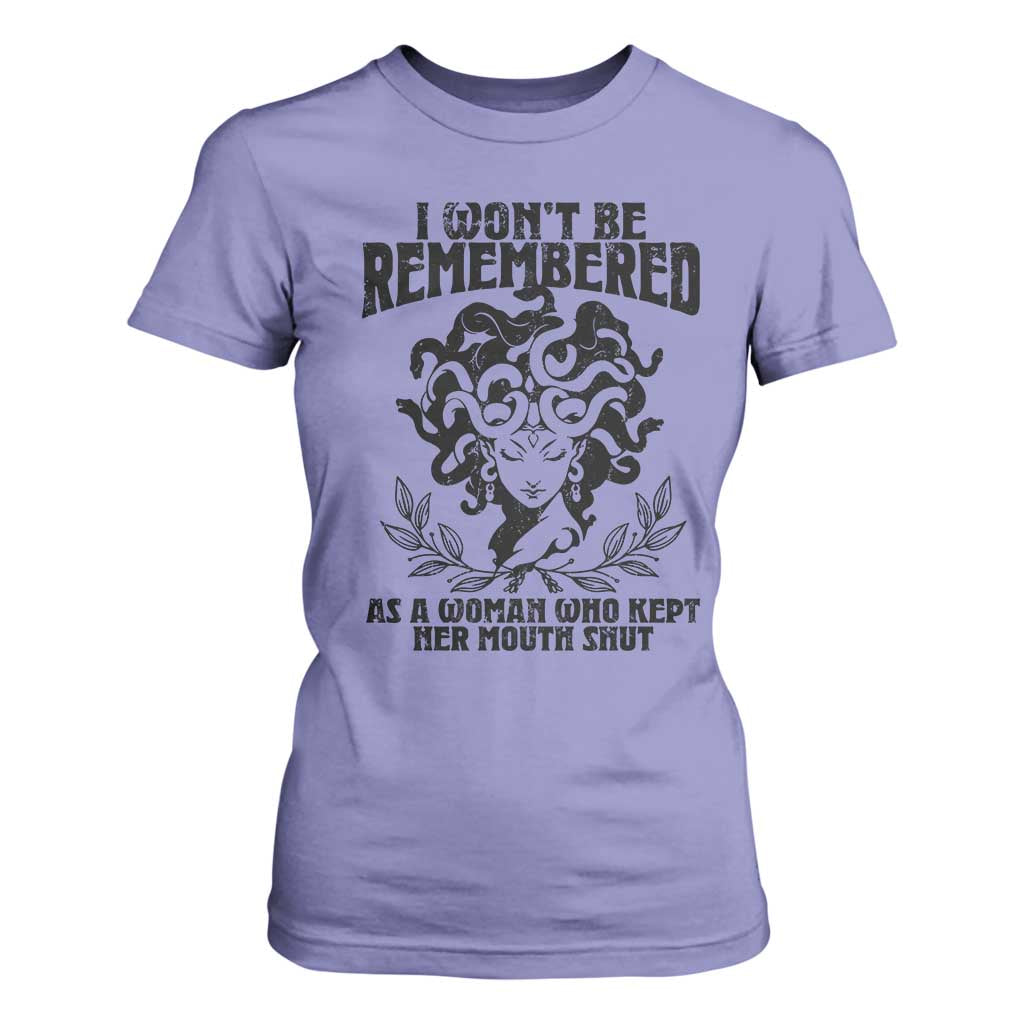 I Won't Be Remembered As A Woman Who Kept Her Mouth Shut T Shirt For Women TS11 Violet Print Your Wear